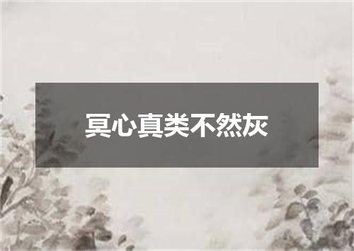 冥心真类不然灰