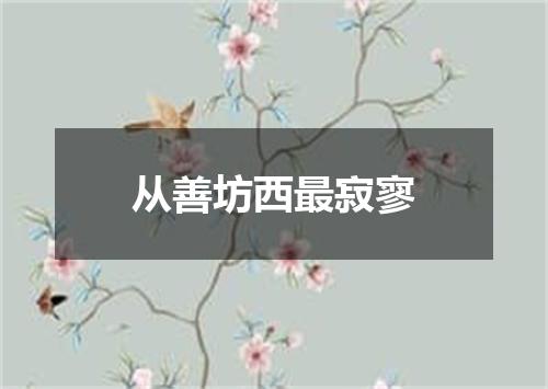 从善坊西最寂寥