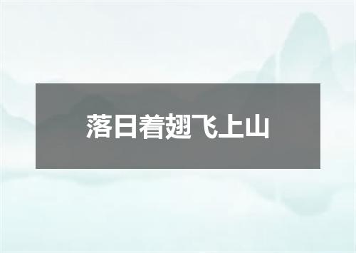 落日着翅飞上山