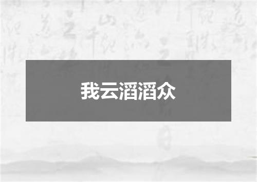 我云滔滔众
