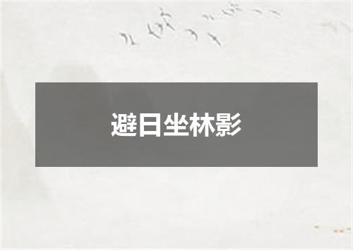 避日坐林影
