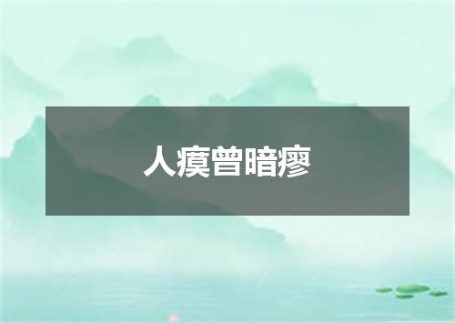 人瘼曾暗瘳