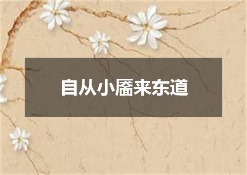 自从小靥来东道