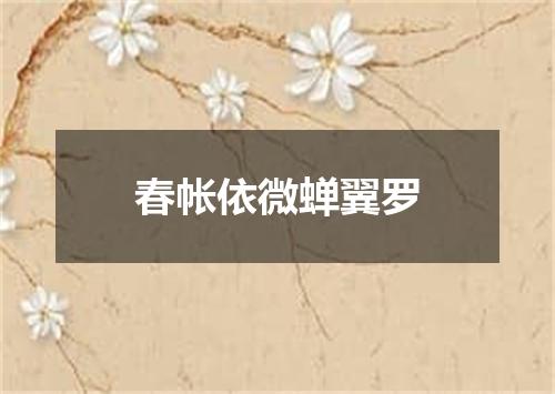 春帐依微蝉翼罗