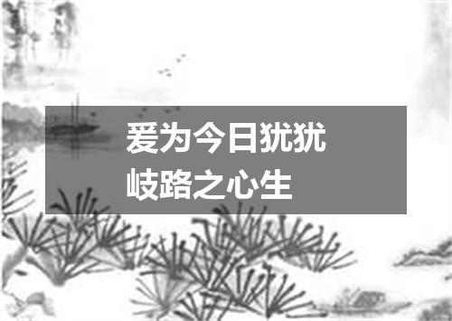 爰为今日犹犹岐路之心生
