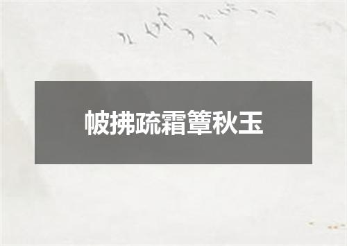 帔拂疏霜簟秋玉