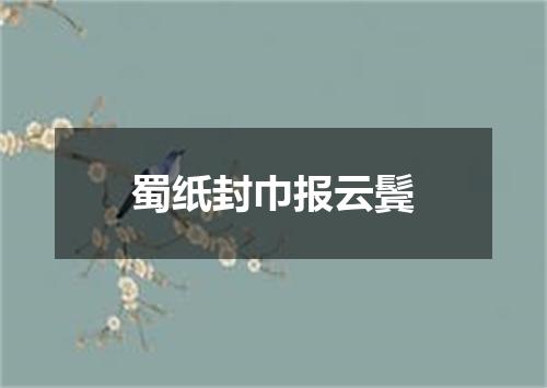 蜀纸封巾报云鬓