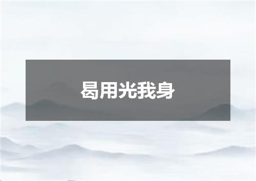 曷用光我身