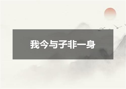 我今与子非一身