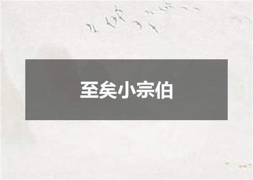 至矣小宗伯