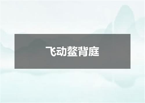 飞动鳌背庭