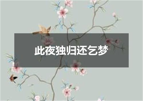此夜独归还乞梦