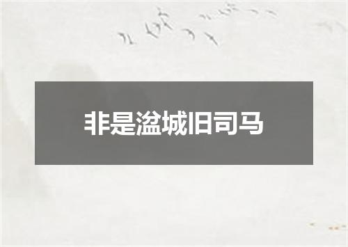 非是湓城旧司马