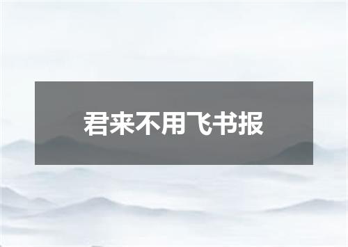 君来不用飞书报