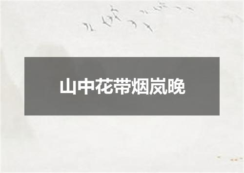 山中花带烟岚晚