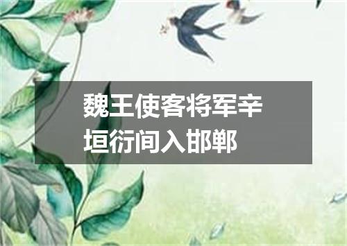魏王使客将军辛垣衍间入邯郸