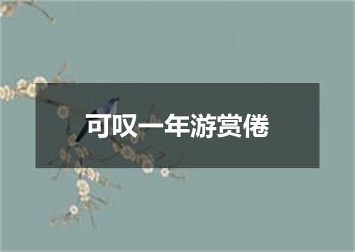 可叹一年游赏倦