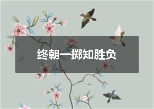 终朝一掷知胜负