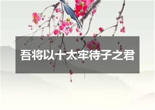 吾将以十太牢待子之君