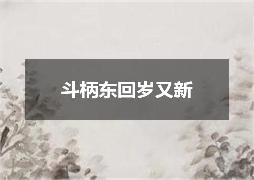 斗柄东回岁又新