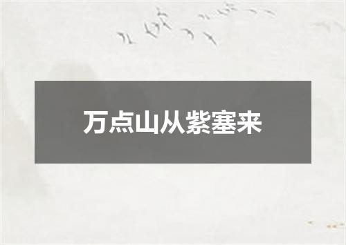 万点山从紫塞来