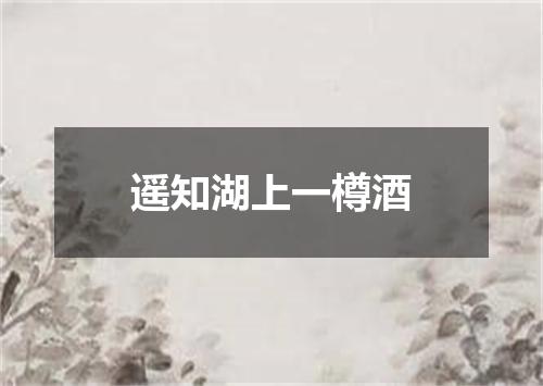 遥知湖上一樽酒
