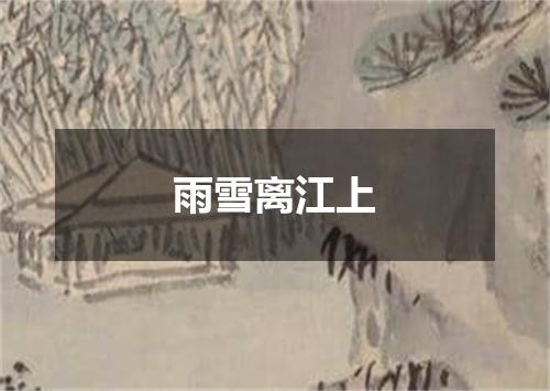 雨雪离江上
