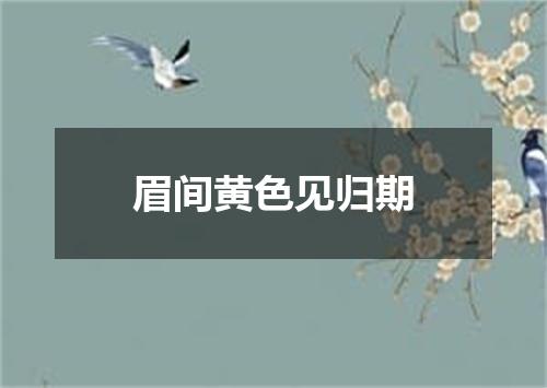 眉间黄色见归期
