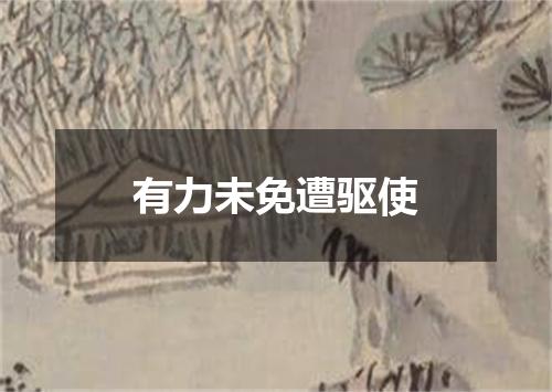 有力未免遭驱使