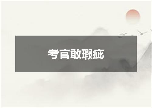 考官敢瑕疵