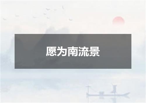 愿为南流景