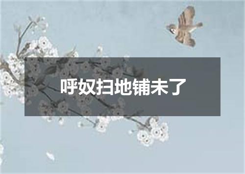 呼奴扫地铺未了