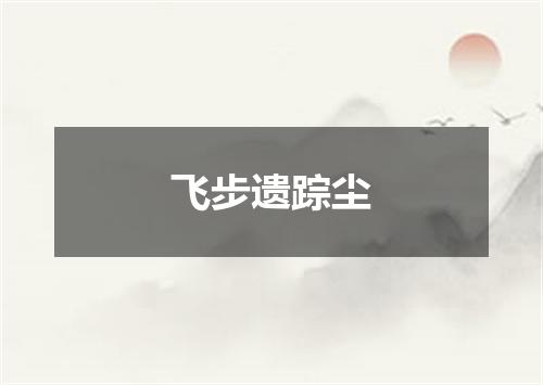 飞步遗踪尘