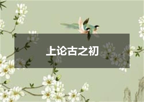 上论古之初