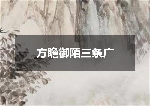方瞻御陌三条广