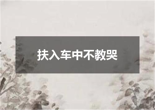 扶入车中不教哭