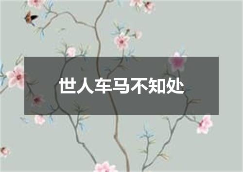 世人车马不知处