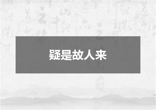 疑是故人来