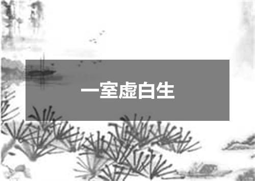 一室虚白生