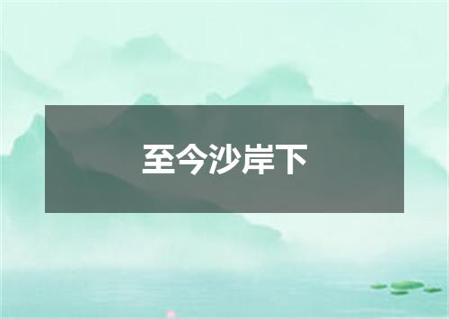 至今沙岸下
