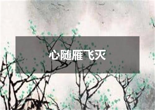 心随雁飞灭