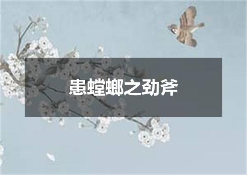 患螳螂之劲斧