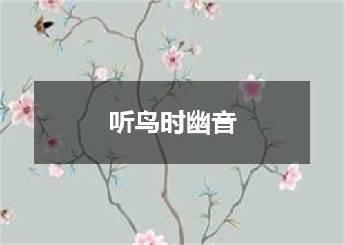 听鸟时幽音