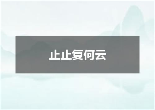 止止复何云