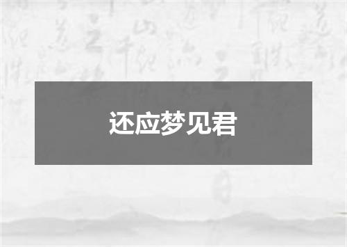 还应梦见君