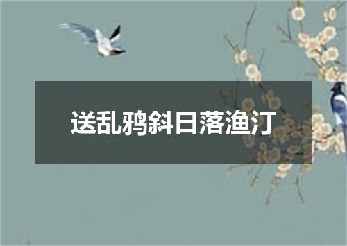 送乱鸦斜日落渔汀