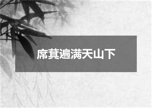 席萁遍满天山下