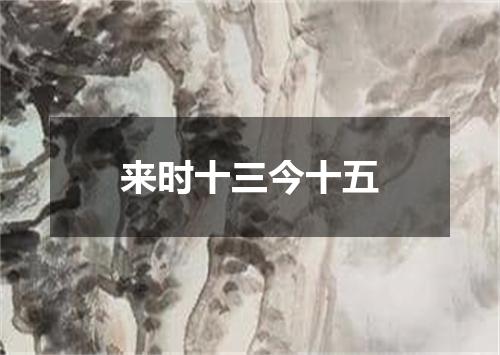 来时十三今十五