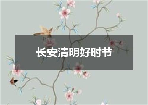 长安清明好时节
