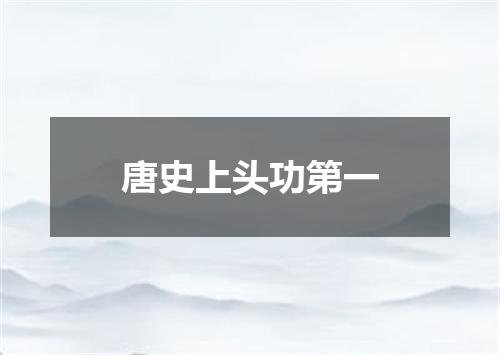 唐史上头功第一